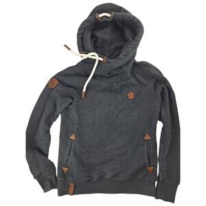 Naketano | Grey Cowl Neck Hoodie | Size Medium